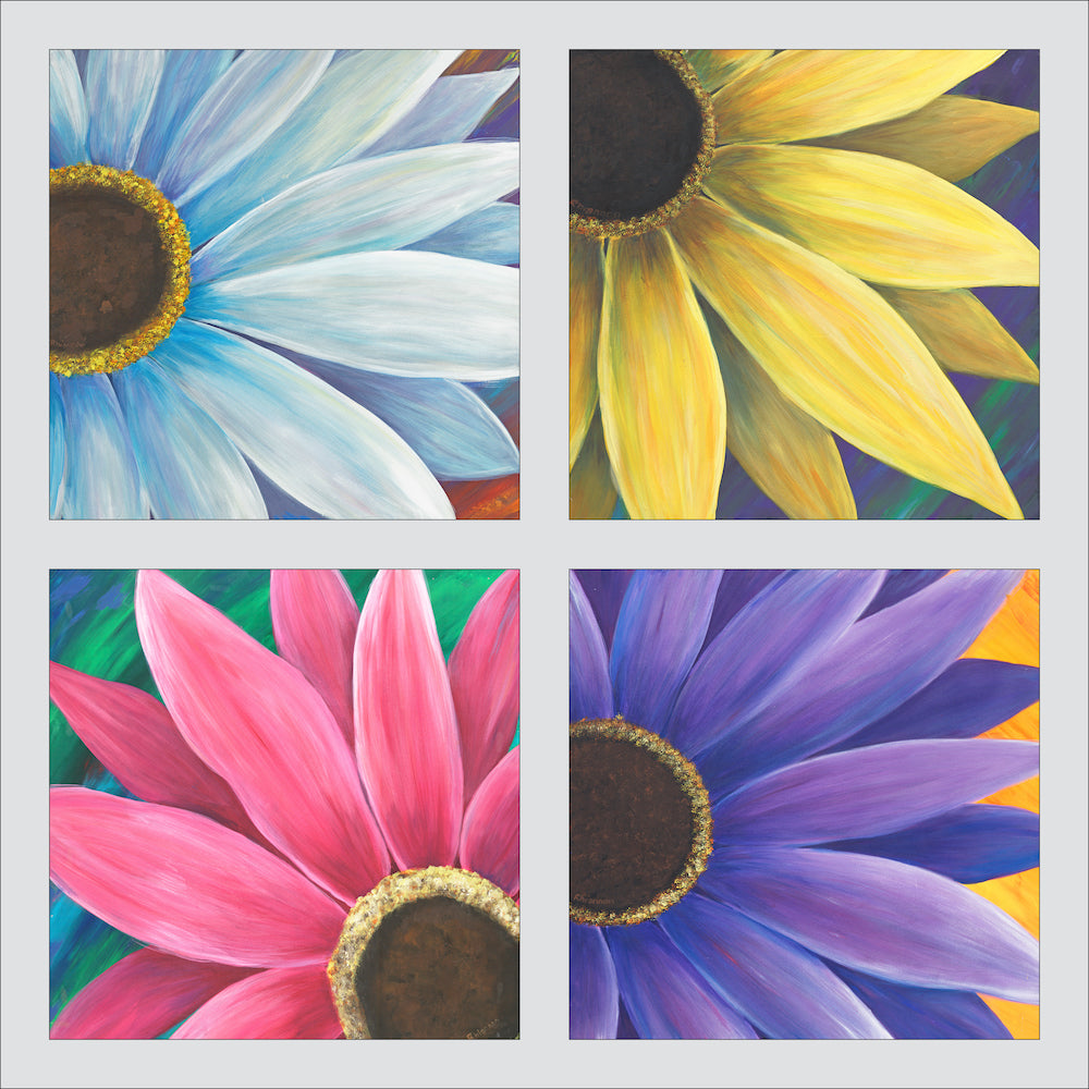 Four Daisies (polyptych) - ArtLifting