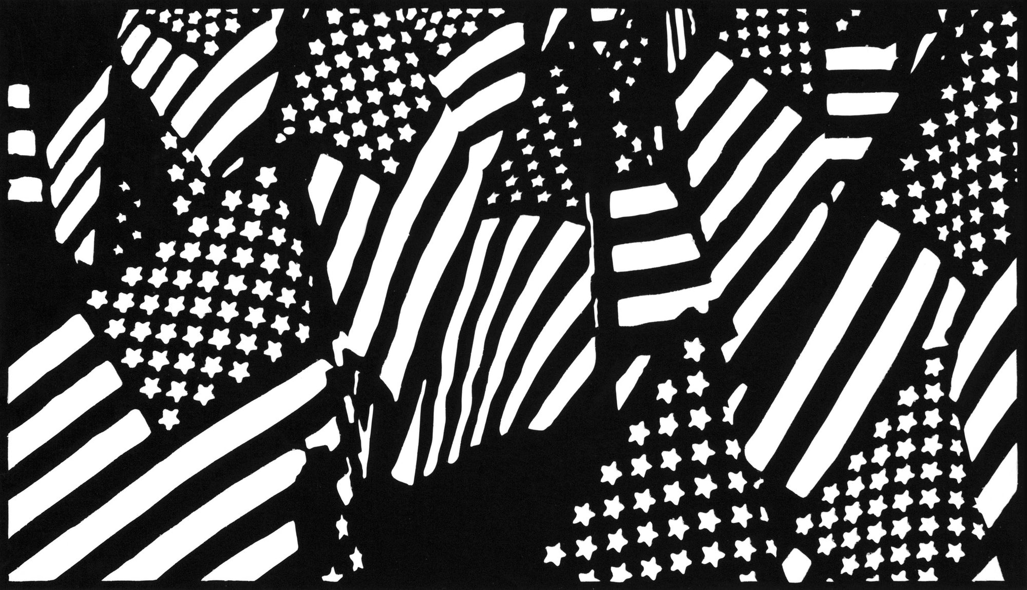 Fields of Flags Print Allen Chamberland