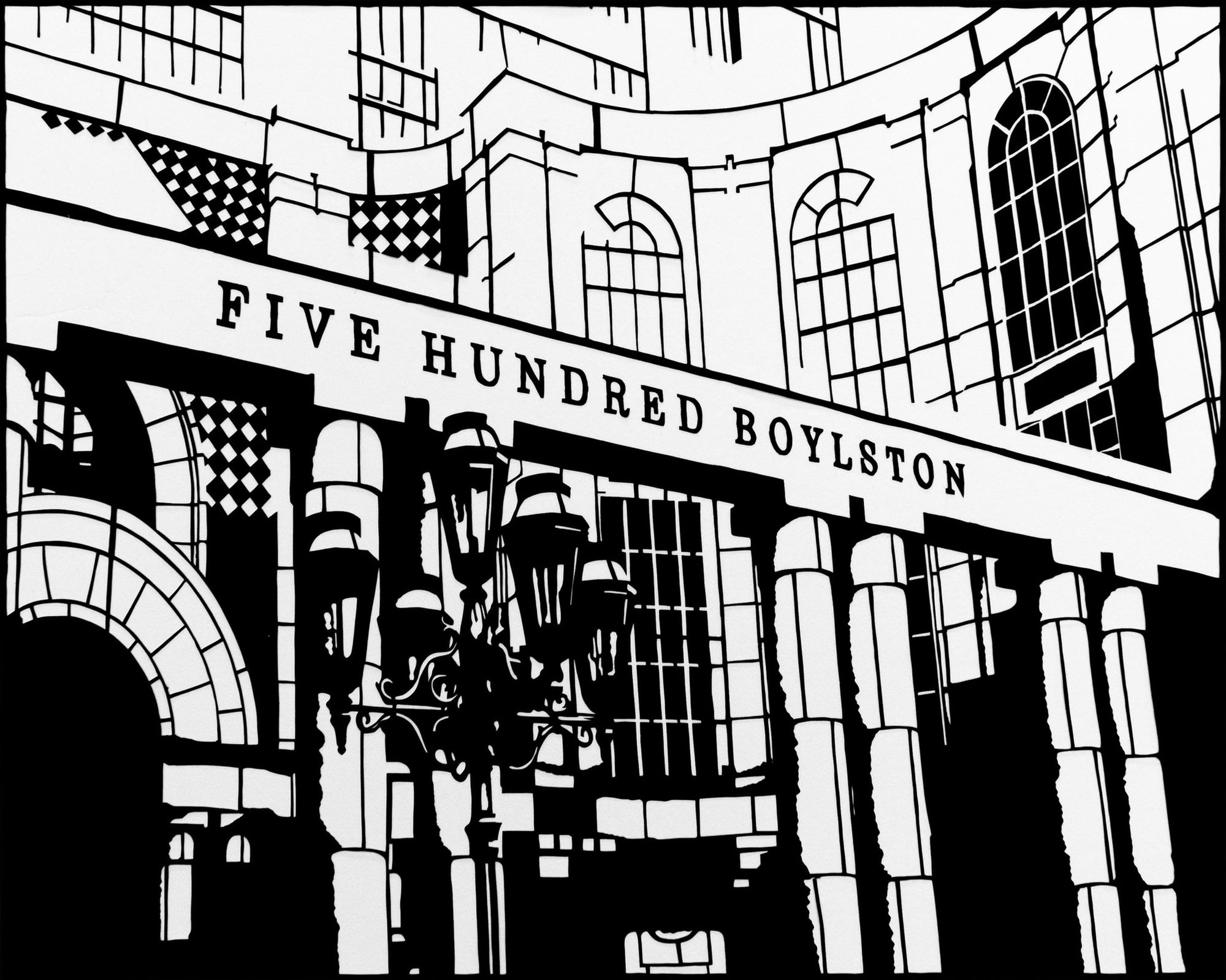 Five Hundred Boylston Print Allen Chamberland