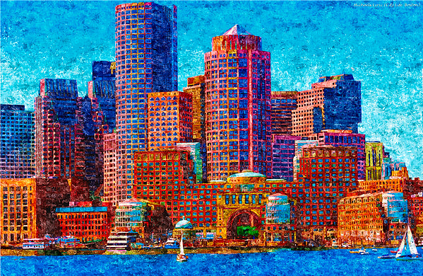 City Life Boston Print Michaels Lyric