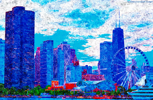 City Life Chicago Print Michaels Lyric